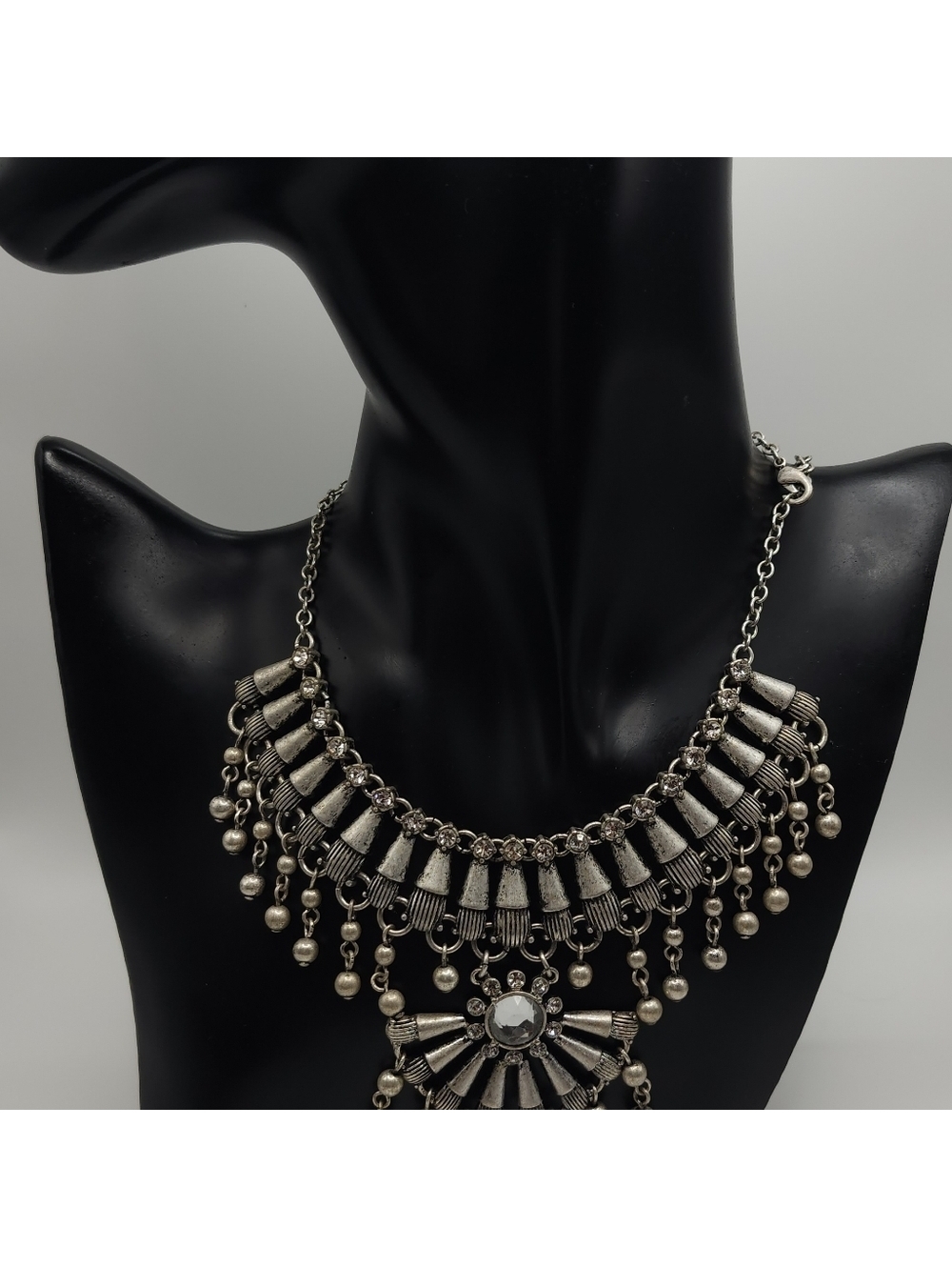 Silver Statement Necklace - Picture 2 of 2